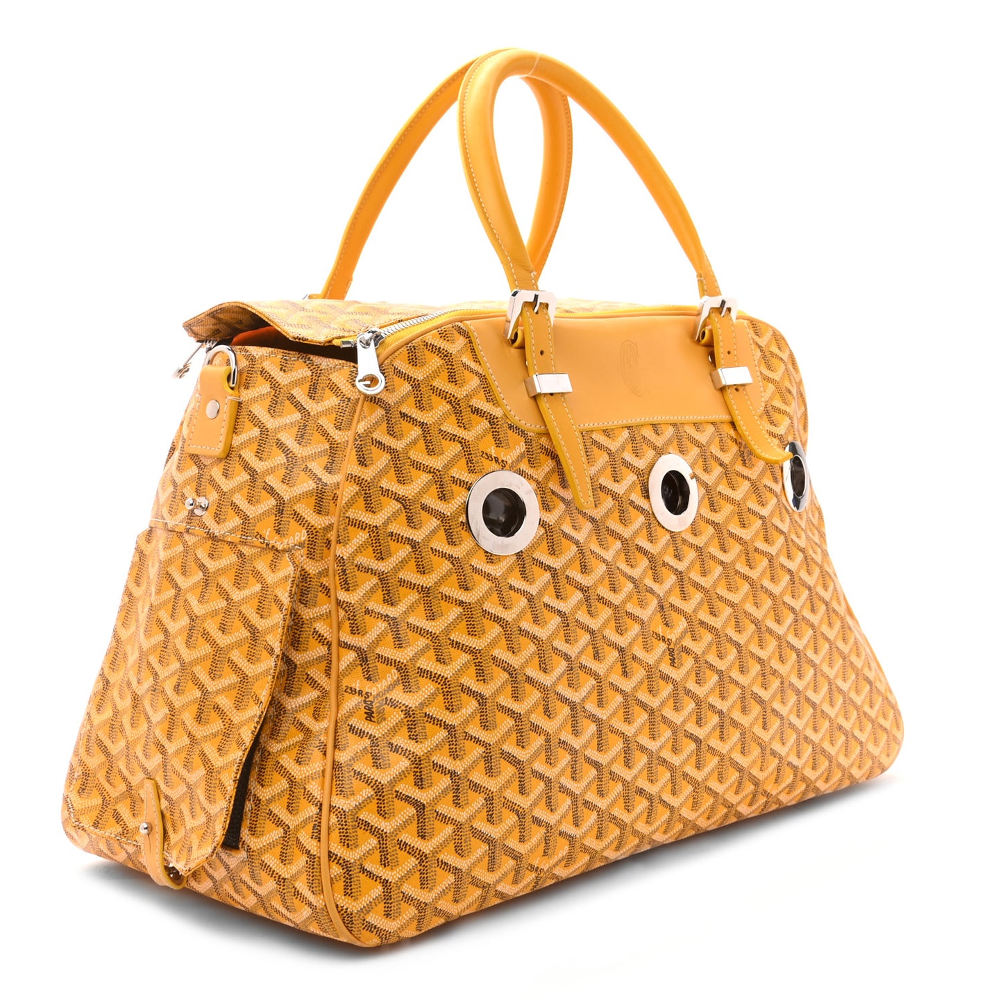 Goyardine Sac Hulot Pet Carrier PM Yellow