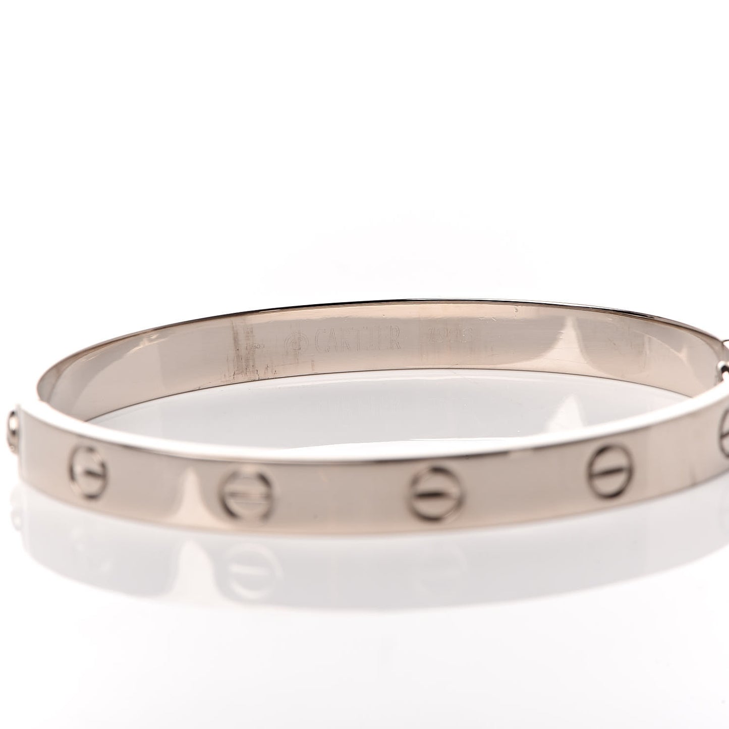 18K White Gold LOVE Bracelet 17