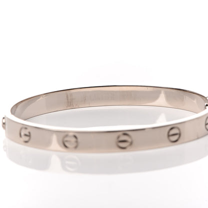 Cartier 18K White Gold LOVE Bracelet 17 9 of 10