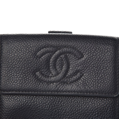 Chanel Caviar Timeless CC Compact French Wallet Black 8 of 14