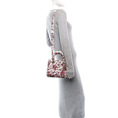 Christian Dior Calfskin Le Coeur Des Papillons Small My ABCDior Lady Dior White Multicolor 2 of 10