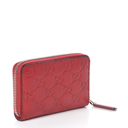 Gucci Guccissima Zip Around Card Case Red 3 of 7