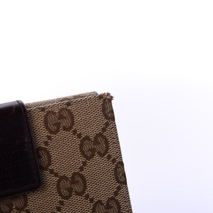 Gucci Monogram Web Hasler French Flap Wallet Brown 12 of 14