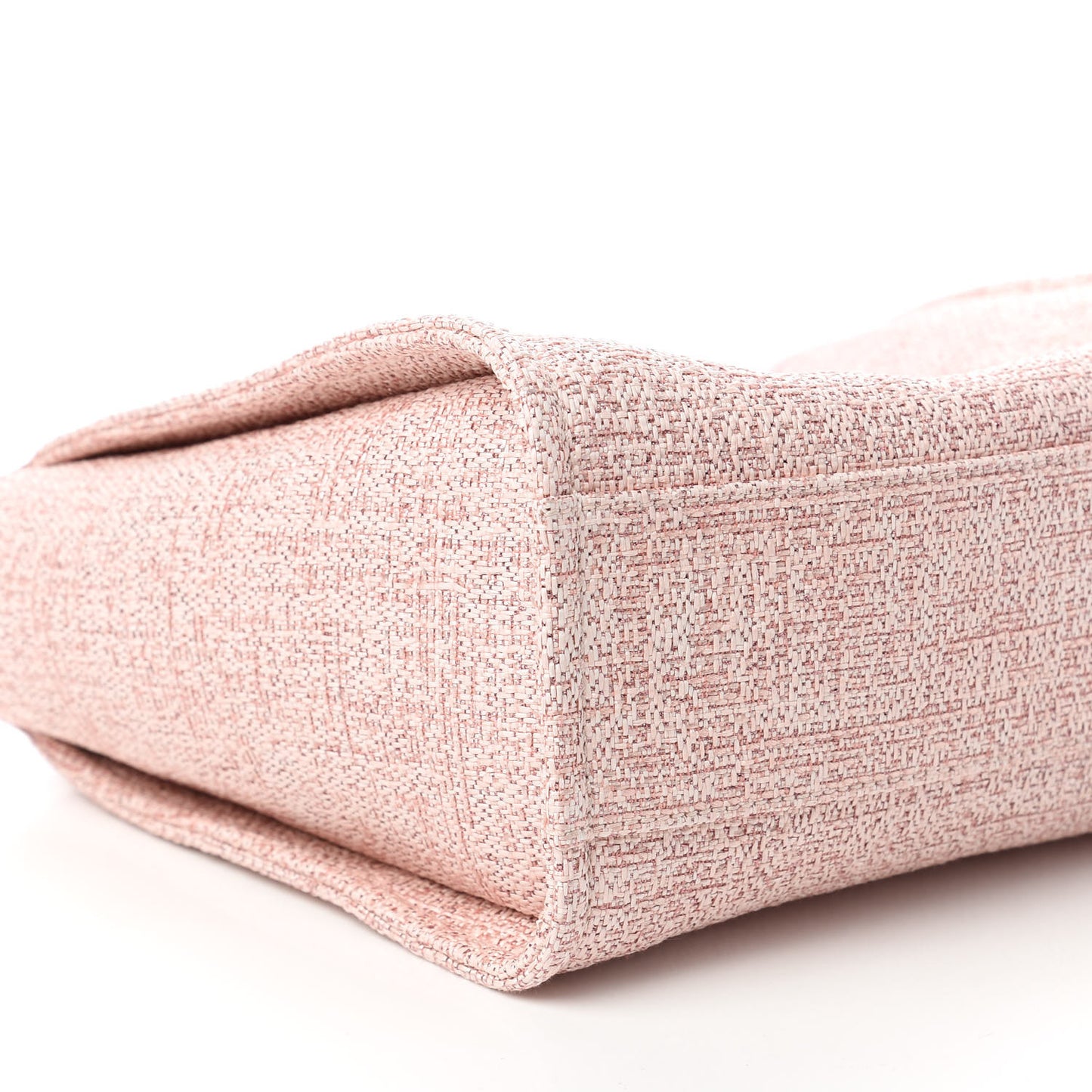 Straw Lurex Small Deauville Tote Pink