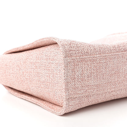 Chanel Straw Lurex Small Deauville Tote Pink 6 of 10