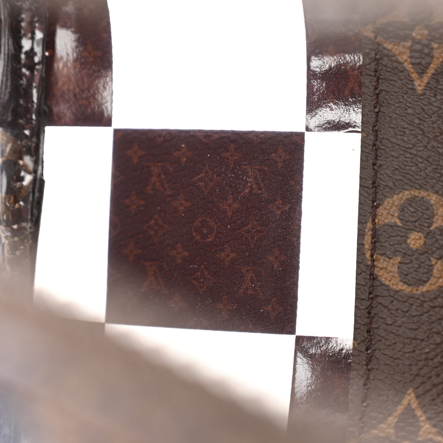 PVC Monogram Chess Keepall Bandouliere 25