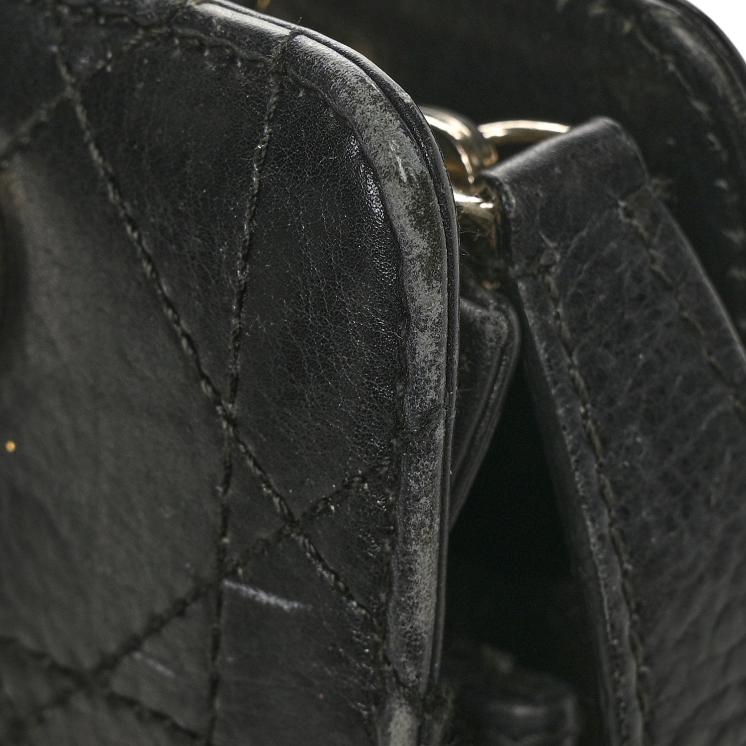 Christian Dior Calfskin Cannage Stitched Small Lady East West Lady Dior Black 12 of 12