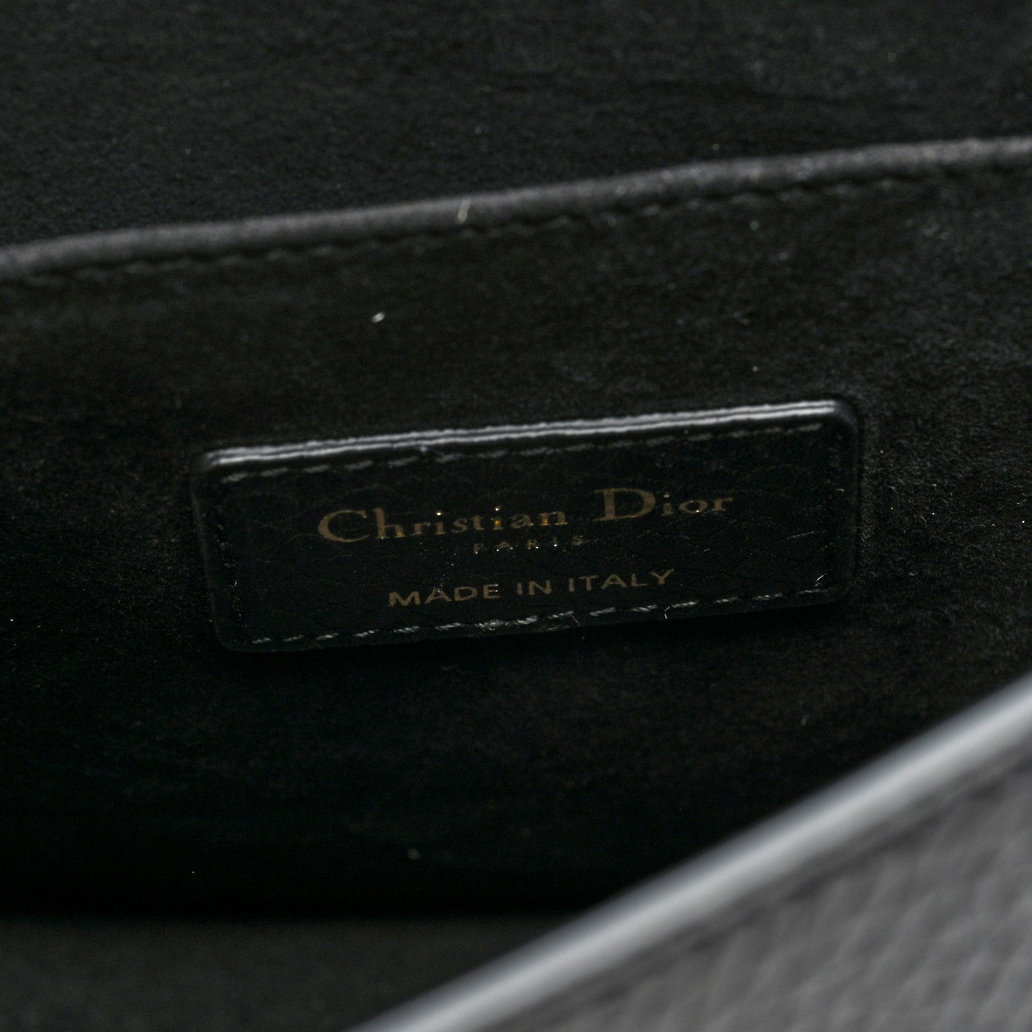 Christian Dior Grained Calfskin Medium Bobby Flap Black 6 of 9