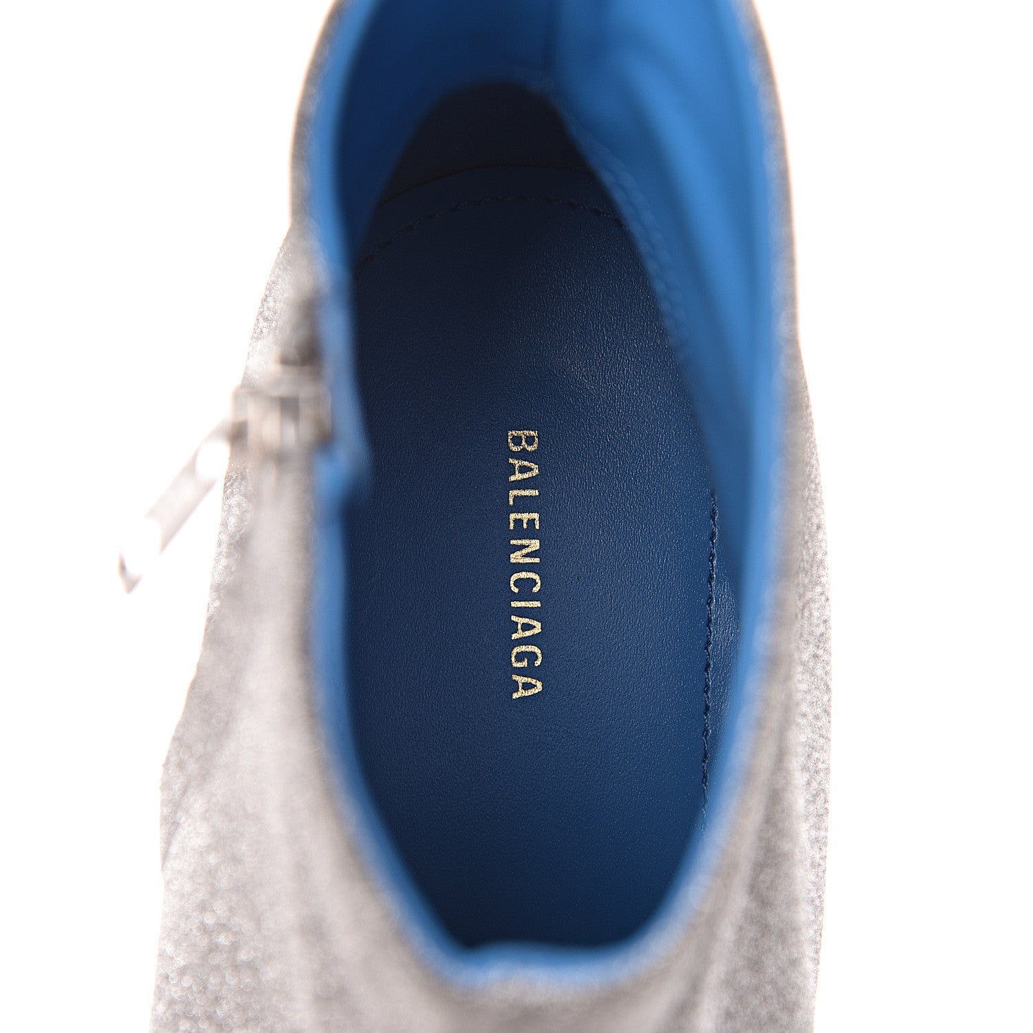 Balenciaga Calfskin Glitter Short 40mm Extreme Pointed Toe Knife Booties 36 silver 8 of 9