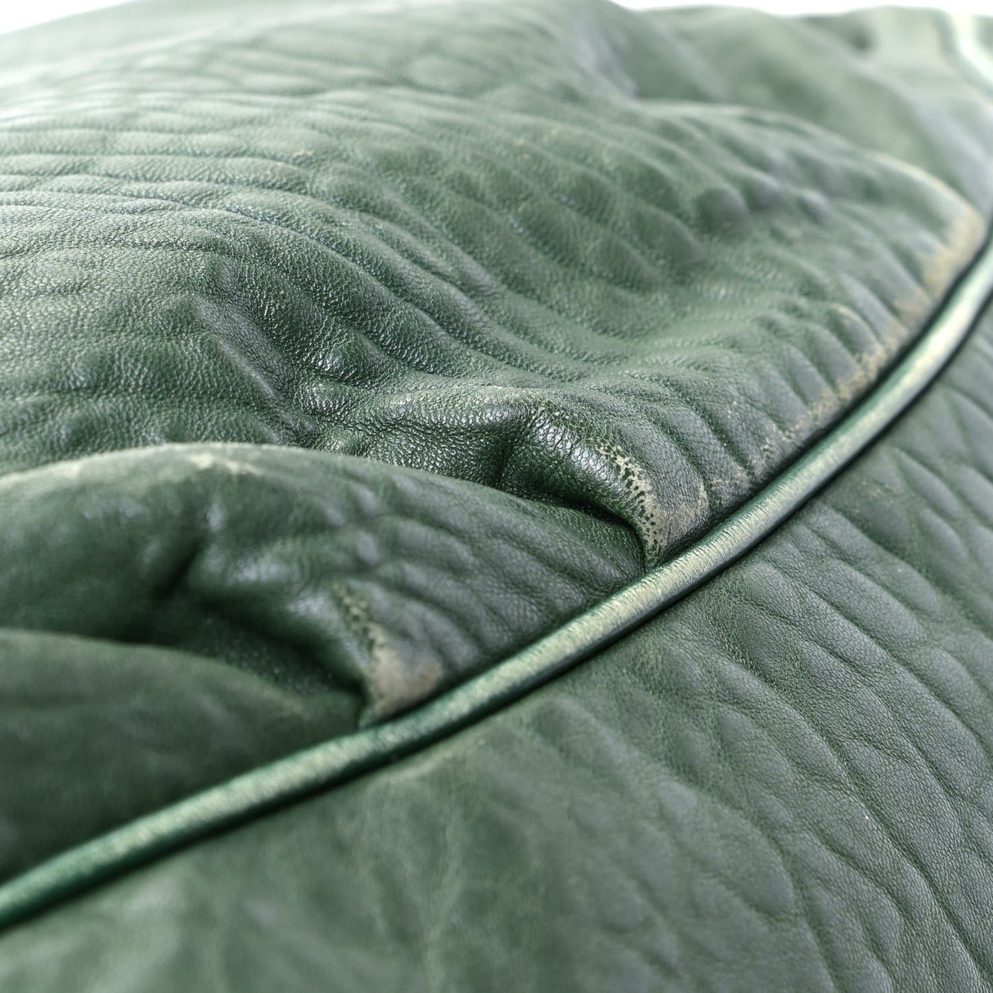 Crinkled Lambskin Mia Tote Verde Inglese
