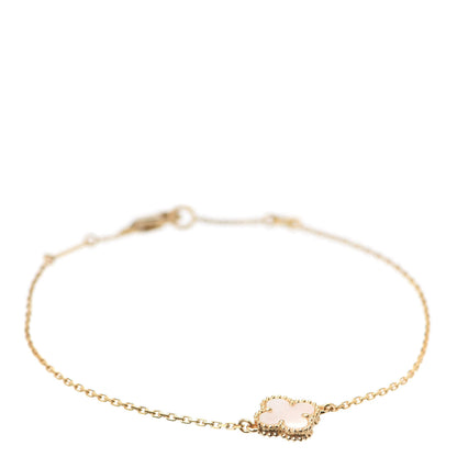 Van Cleef & Arpels 18K Yellow Gold Mother of Pearl Sweet Alhambra Bracelet 1 of 7
