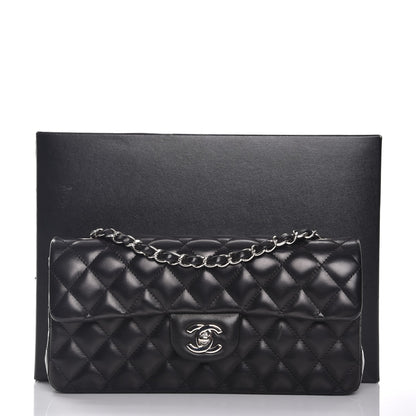 Chanel Lambskin Quilted East West Flap Black 10 of 10