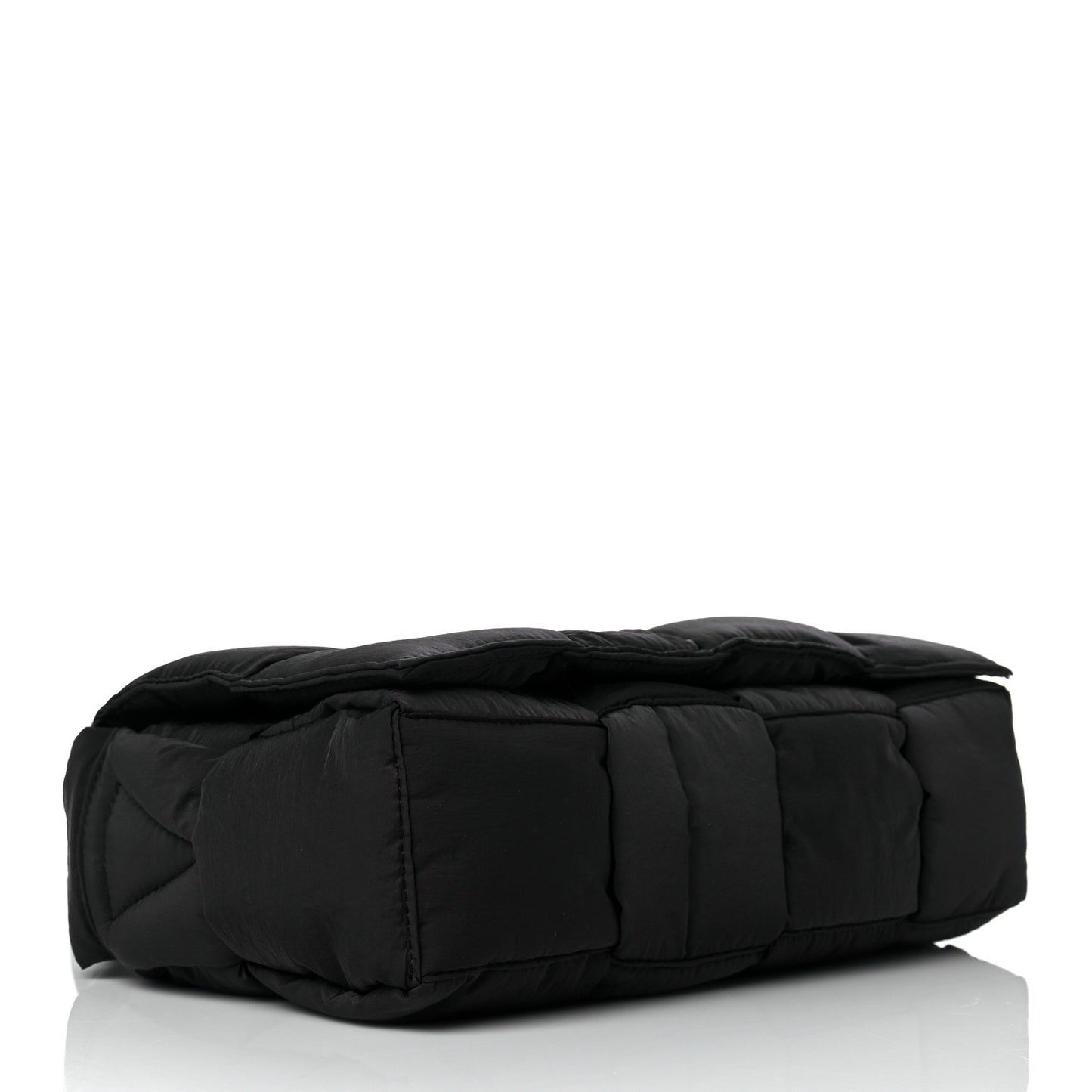 Nylon Intrecciato Padded Tech Cassette Bag Black