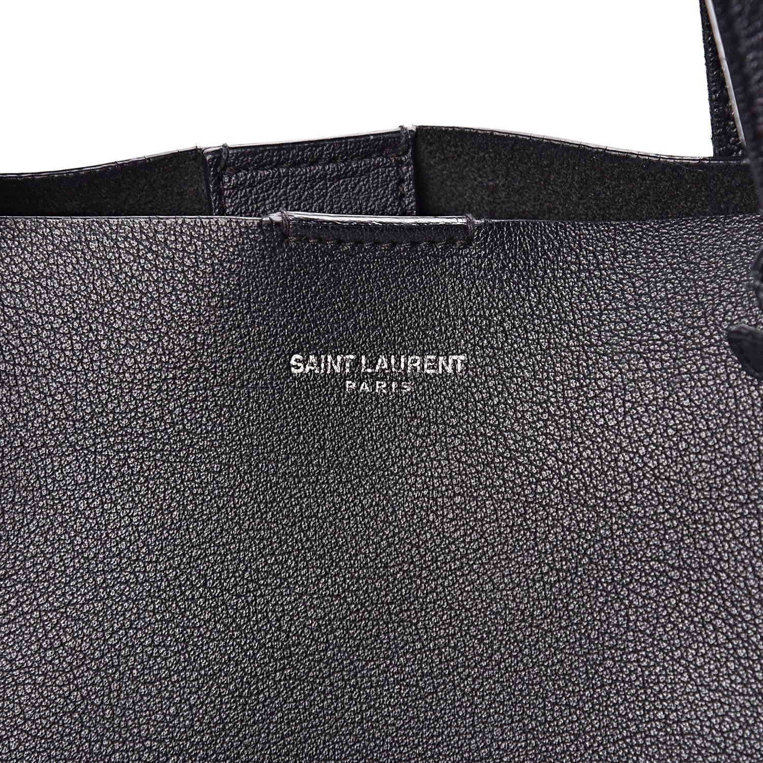 Saint Laurent Calfskin Large Fringe Shopping Tote Black 11 of 14