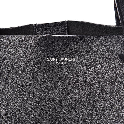 Saint Laurent Calfskin Large Fringe Shopping Tote Black 11 of 14