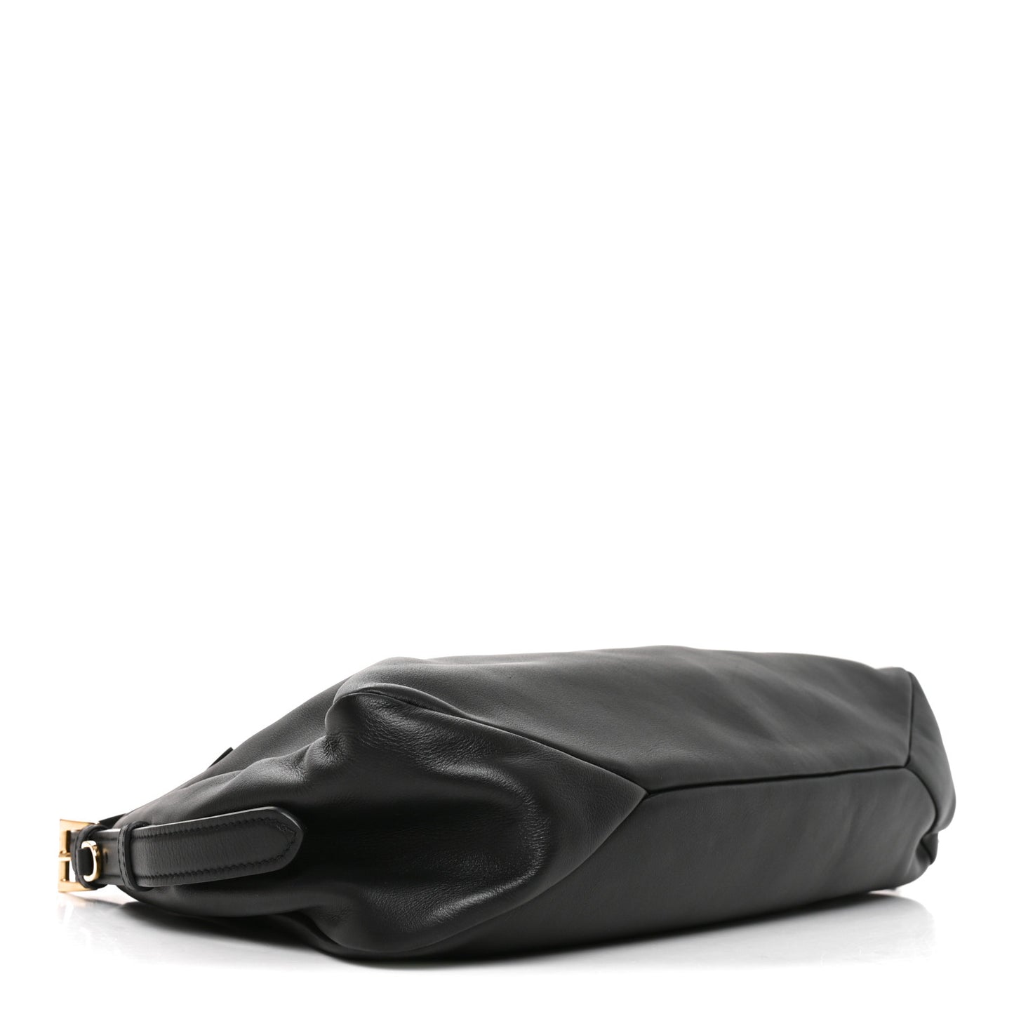 Soft Calfskin Large Aimee Shoulder Bag Black