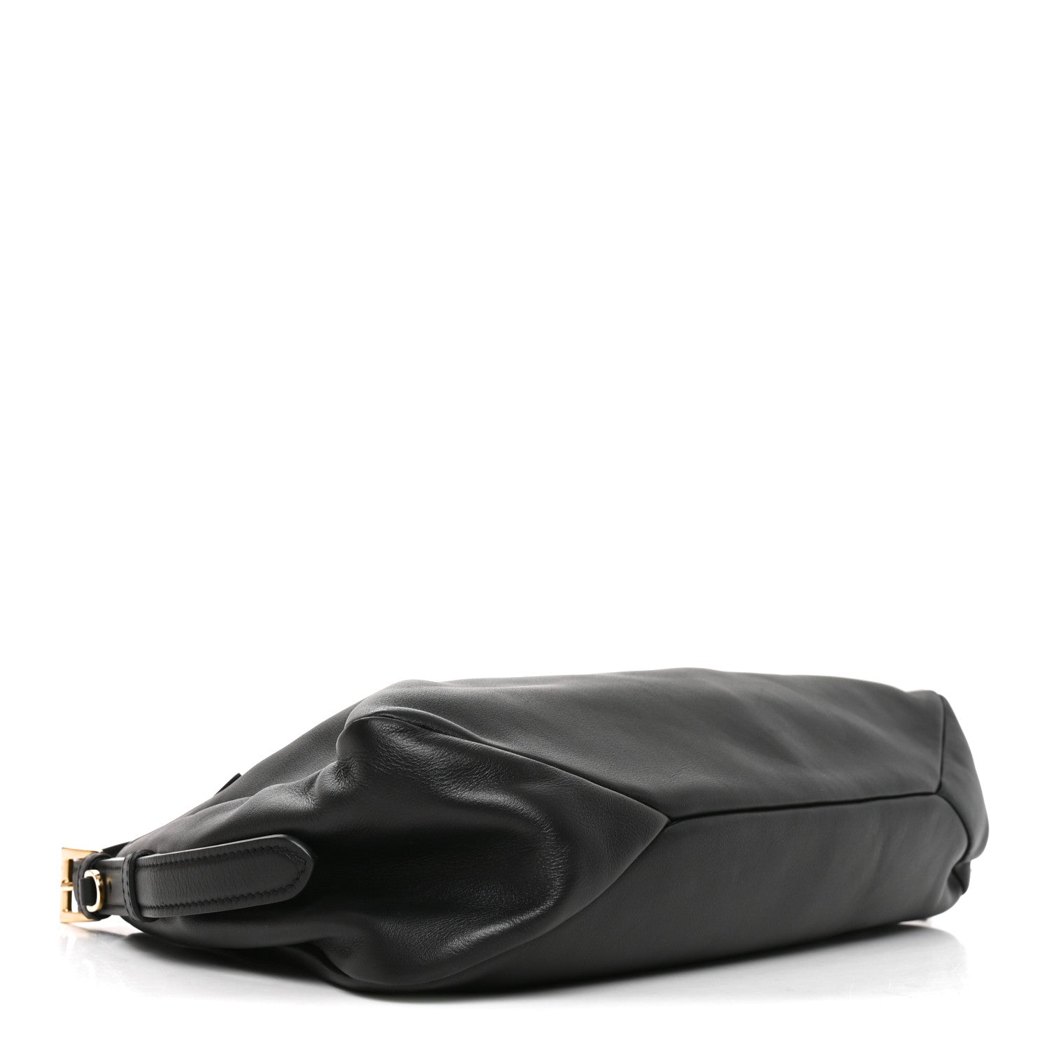 Prada Soft Calfskin Large Aimee Shoulder Bag Black 3 of 8
