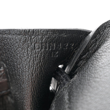 Hermes Togo Matte Alligator Birkin Touch 25 Black 7 of 11
