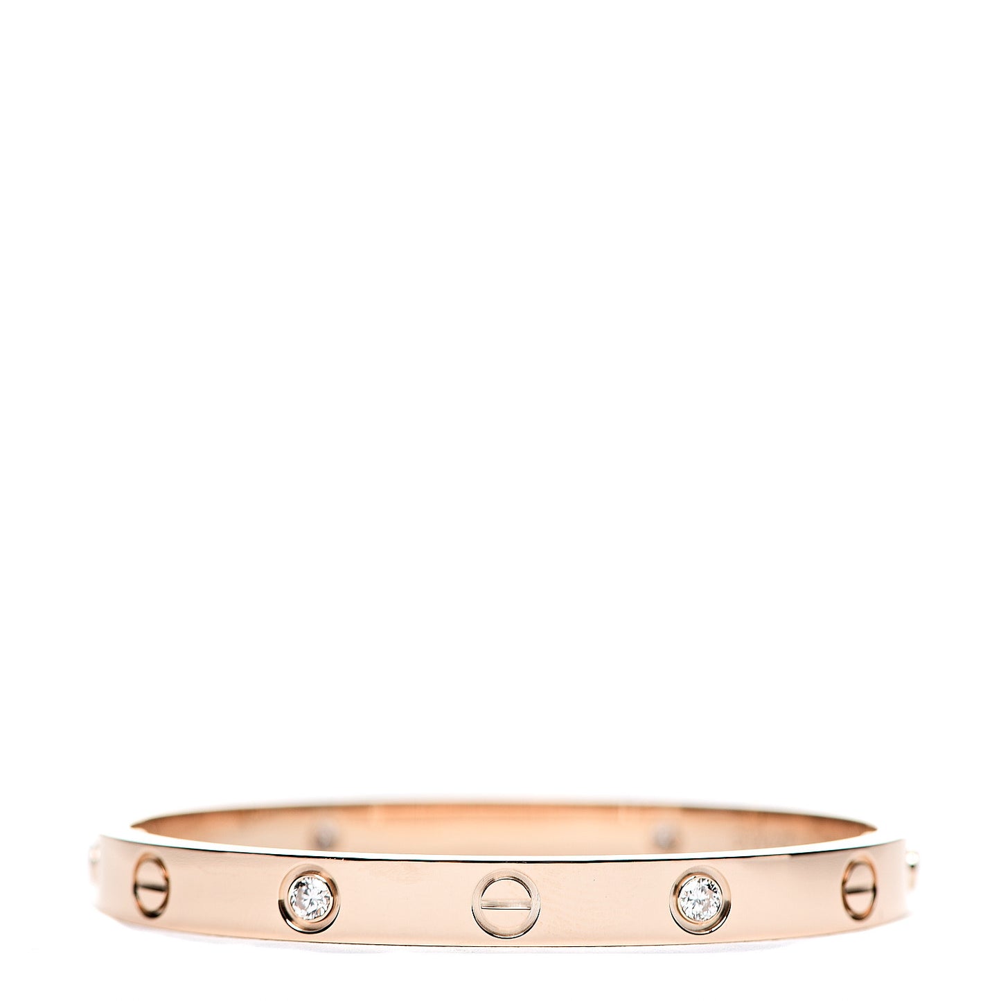 18K Pink Gold 4 Diamond LOVE Bracelet 16