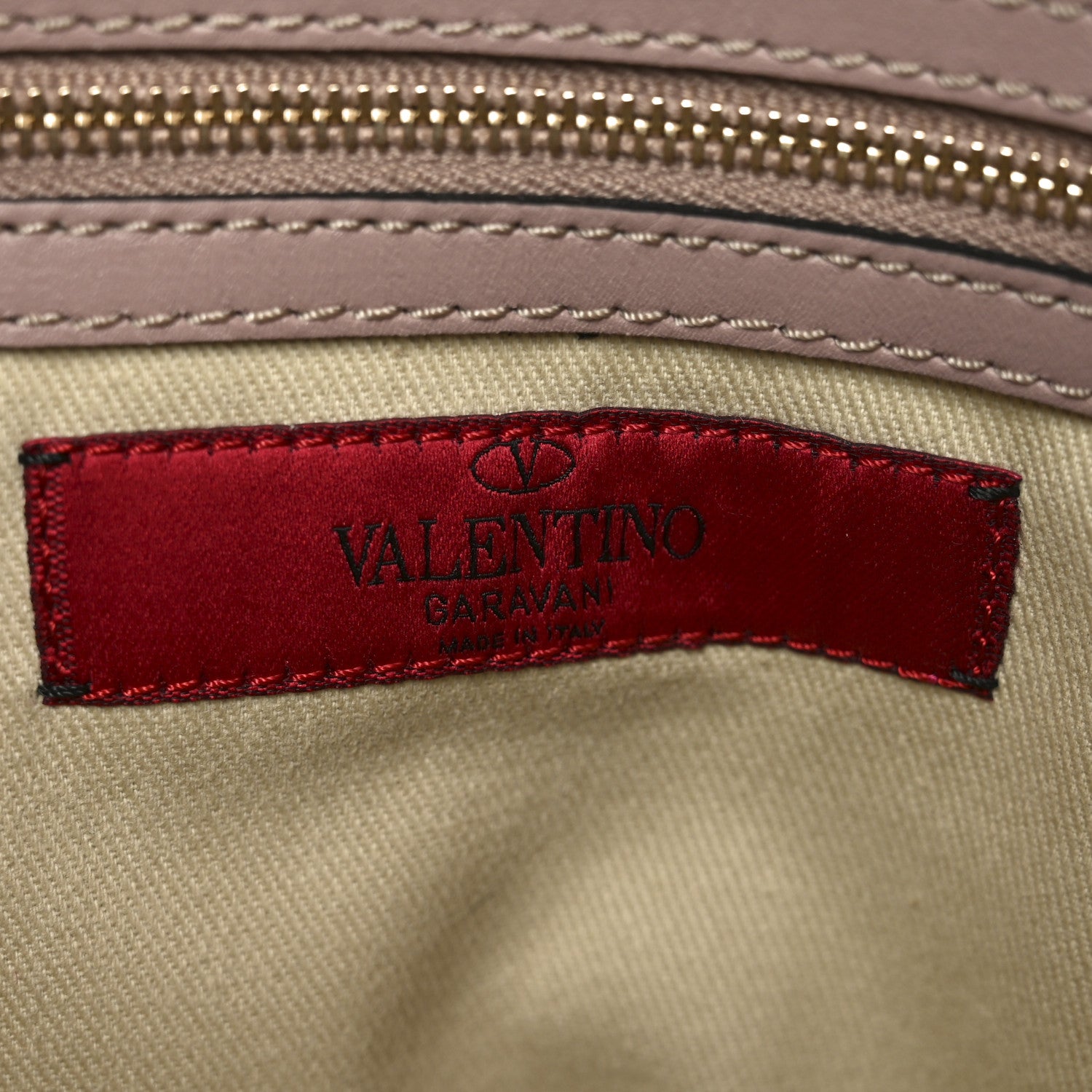 Valentino Garavani Vitello Small Rockstud Double Handle Tote Poudre 6 of 9