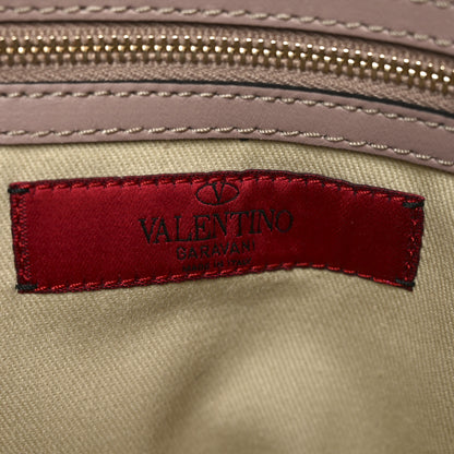 Valentino Garavani Vitello Small Rockstud Double Handle Tote Poudre 6 of 9