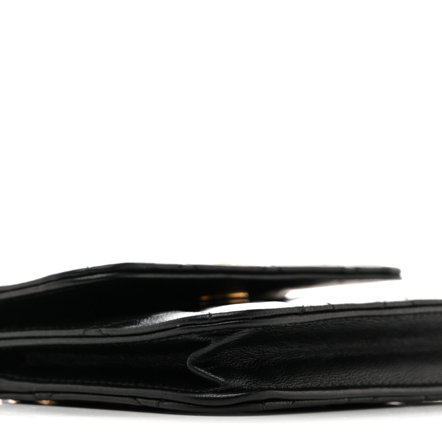 Chanel Lambskin Quilted Pearl Crush Clutch With Chain Black 9 of 11