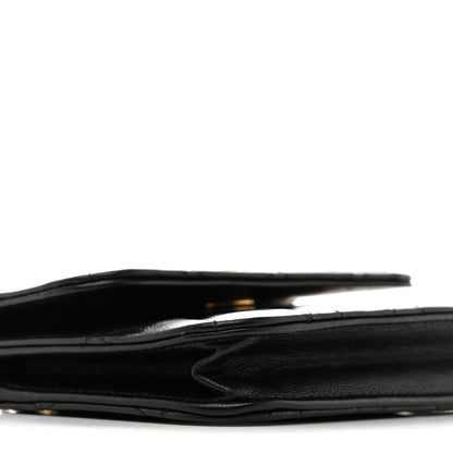 Chanel Lambskin Quilted Pearl Crush Clutch With Chain Black 9 of 11