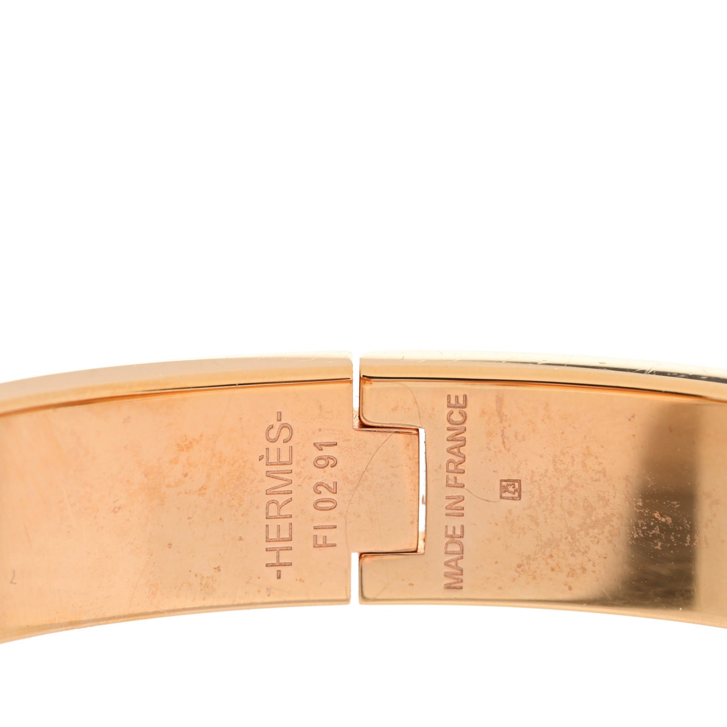 Enamel Narrow Clic Clac H Bracelet PM White