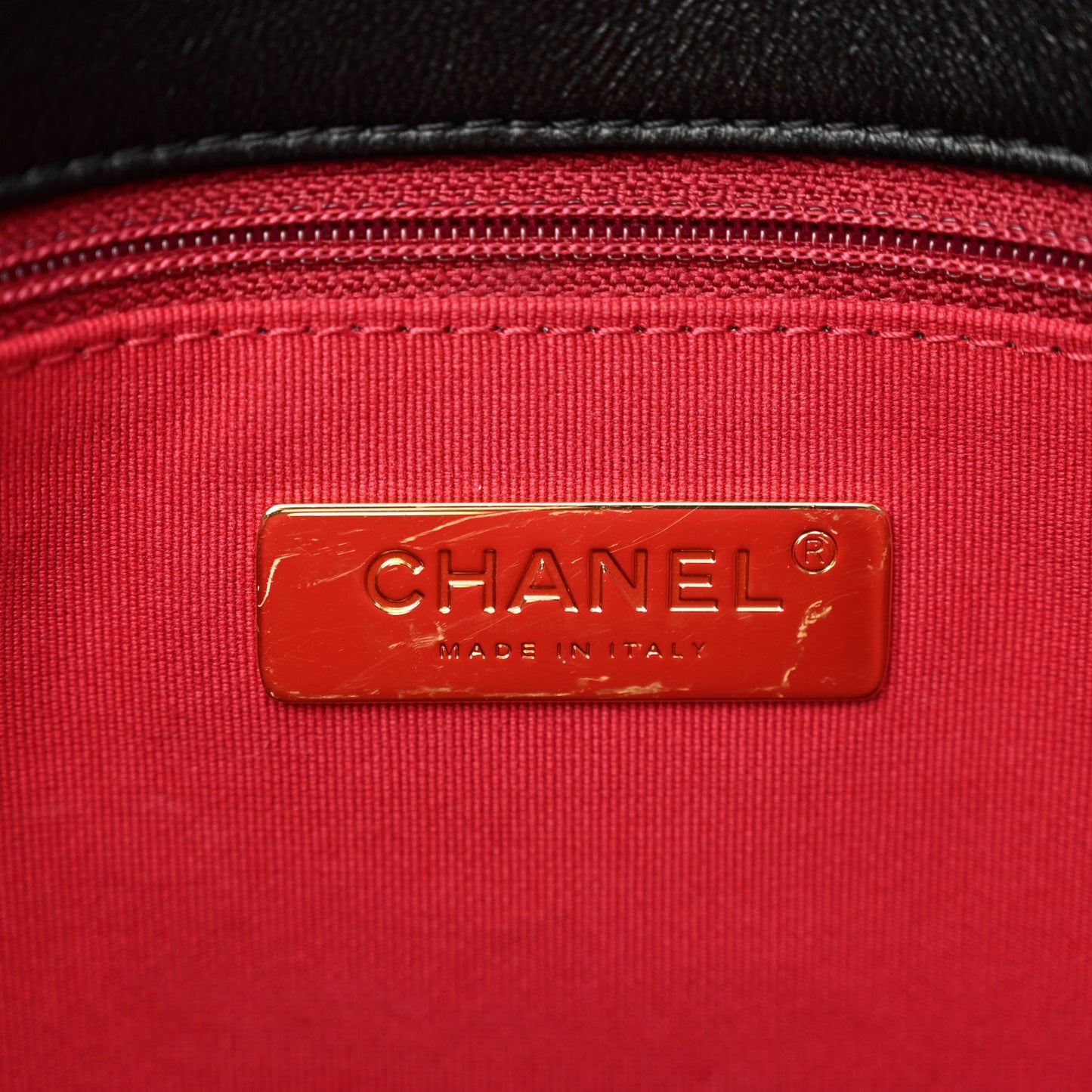 Lambskin Quilted Chanel 19 Shopping Bag Black