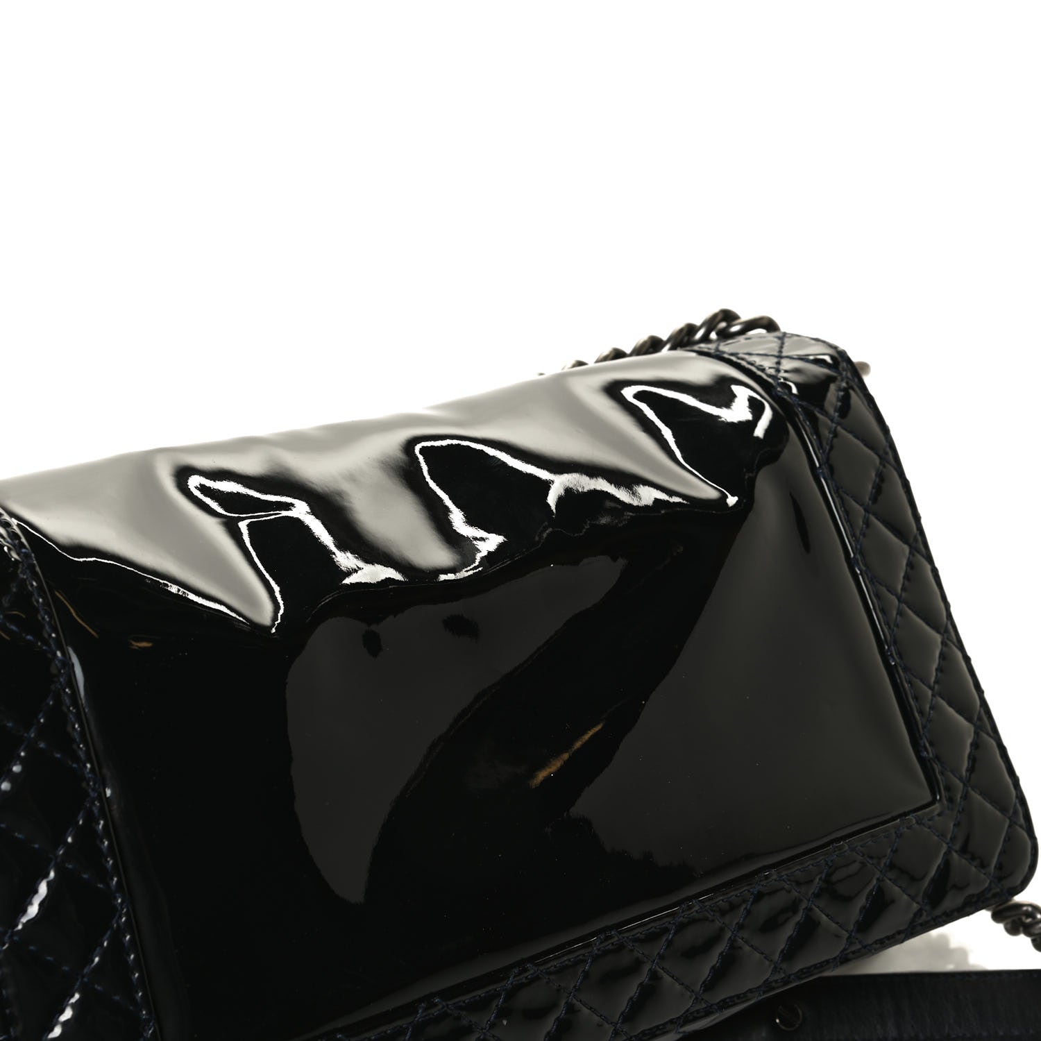 Chanel Patent New Medium Boy Reverso Flap Black 10 of 15