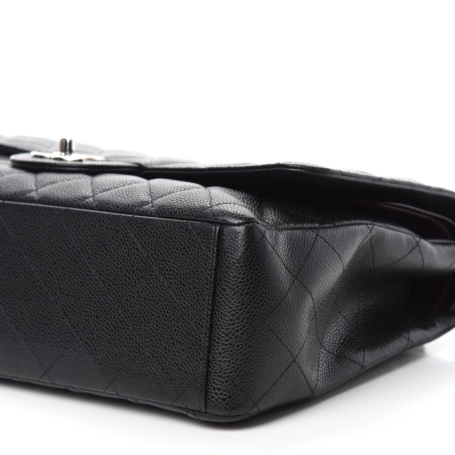 Caviar Quilted Maxi Double Flap Black