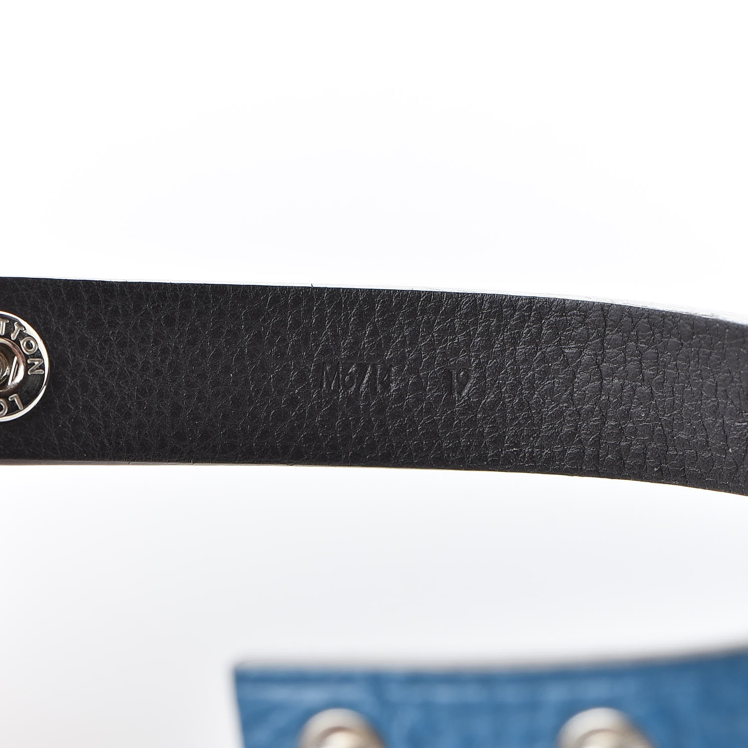 Louis Vuitton Taurillon Press it Bracelet 19 Bleu Canard 4 of 6