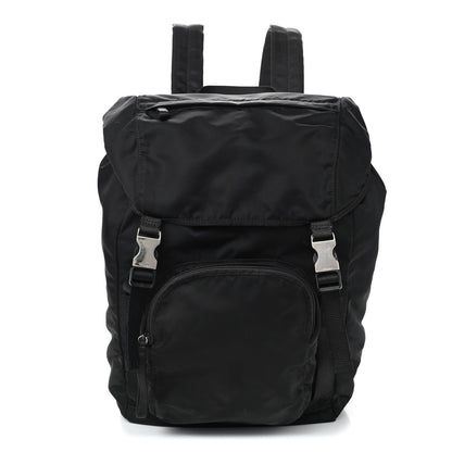 Prada Tessuto Nylon Montagna Double Buckle Backpack Black 1 of 8