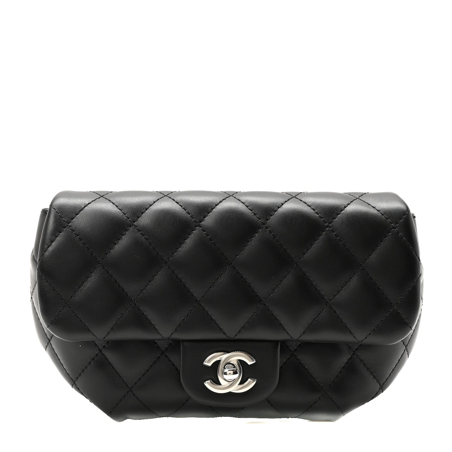 Chanel Calfskin Quilted CC Uniform Flap Belt Bag Black 1 of 10