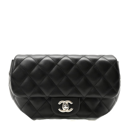 Chanel Calfskin Quilted CC Uniform Flap Belt Bag Black 1 of 10
