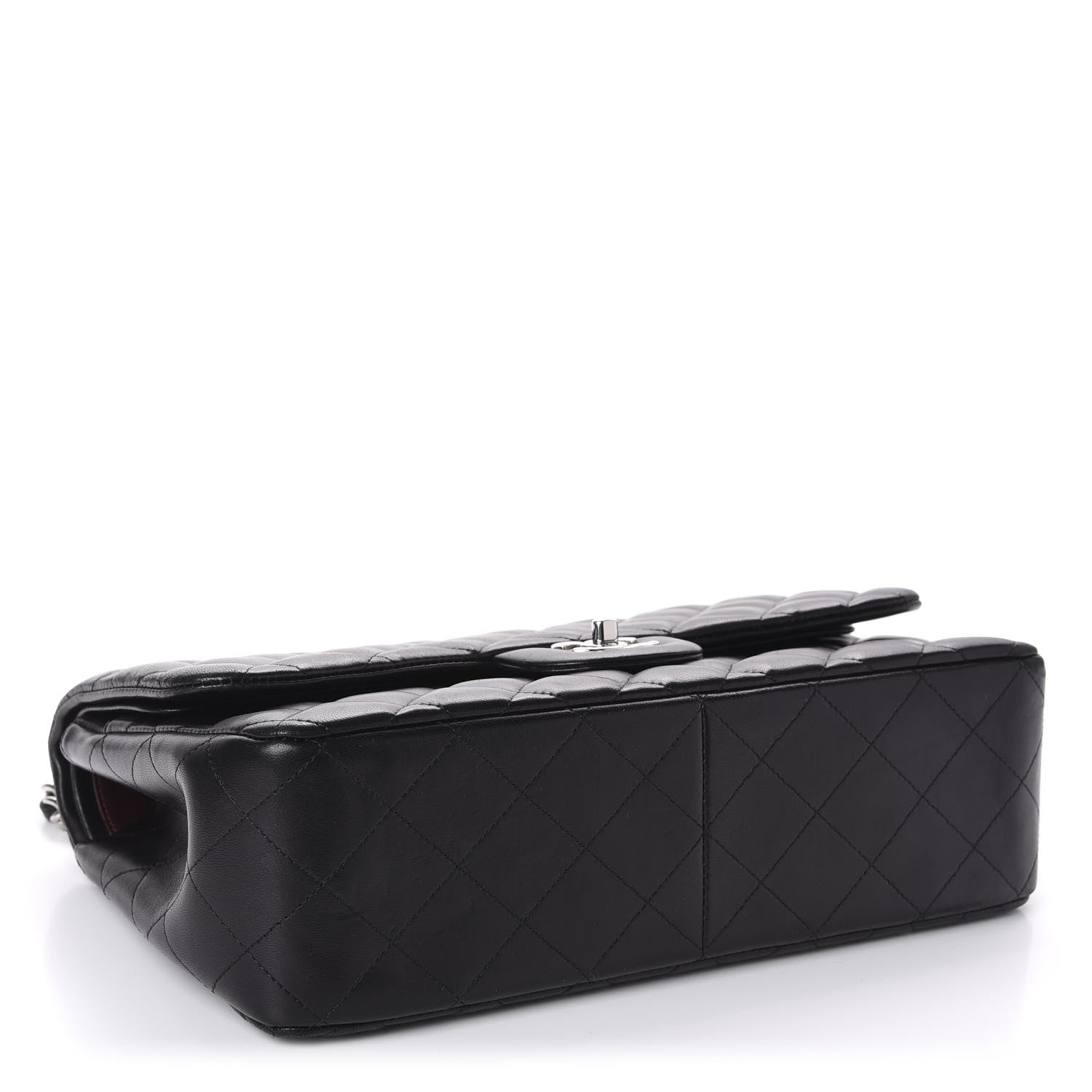 Chanel Lambskin Quilted Jumbo Double Flap Black 4 of 10