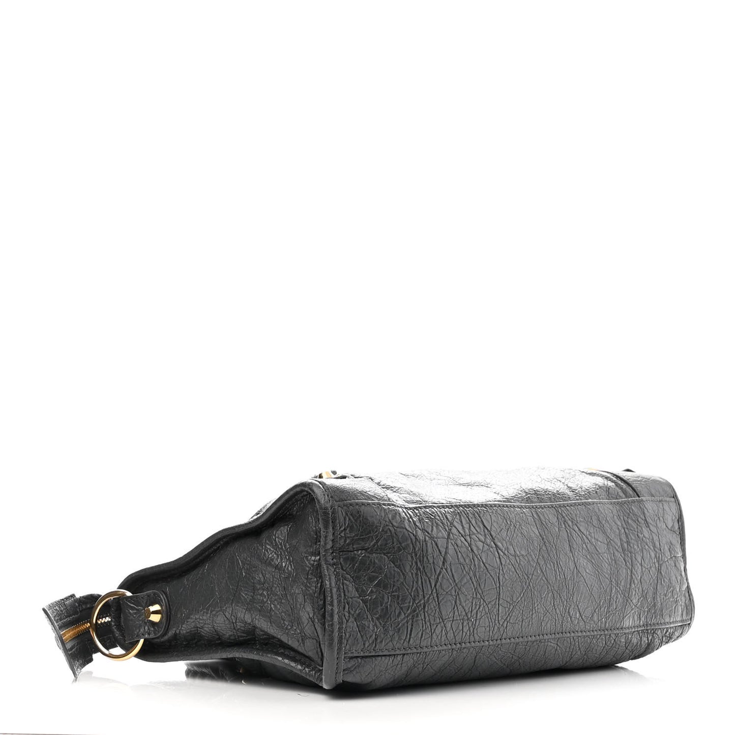 Agneau Classic Gold Hardware S City Gris Fossile