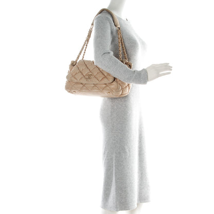 Chanel Lambskin Bubble Quilt Accordion Flap Beige 2 of 10