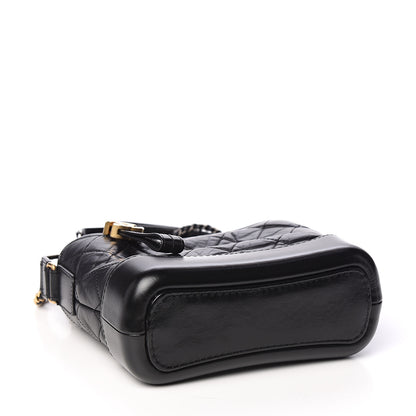 Chanel Aged Calfskin Quilted Small Gabrielle Hobo Black 3 of 9