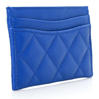 Chanel Caviar Quilted Card Holder Blue 4 of 9