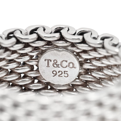 Tiffany Sterling Silver Somerset Mesh Ring 51 5.75 4 of 4