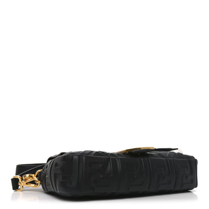 Fendi Nappa FF 1974 Embossed Baguette Black 4 of 10