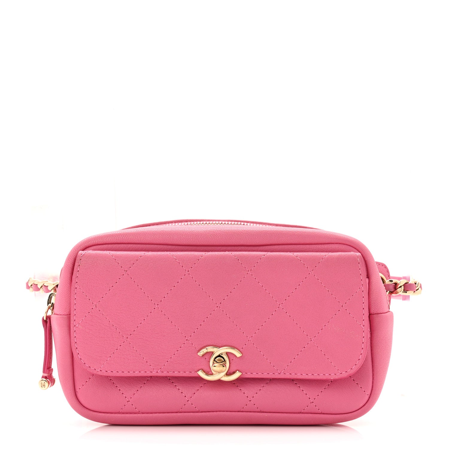 Chanel Goatksin Quilted Casual Trip Waist Bag Pink 1 of 11