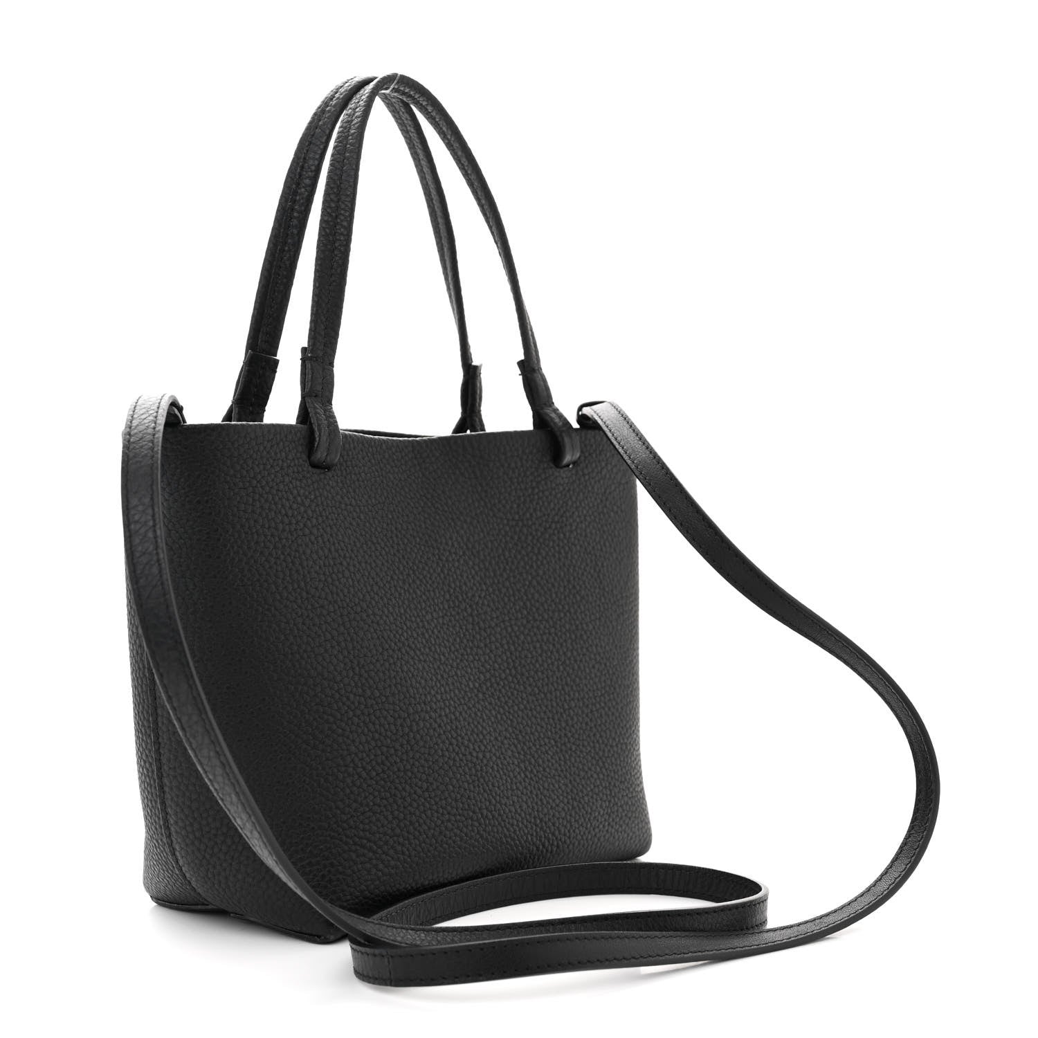 The Row Grained Calfskin Small Park Tote Black 3 of 12
