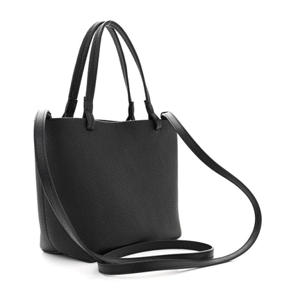 The Row Grained Calfskin Small Park Tote Black 3 of 12