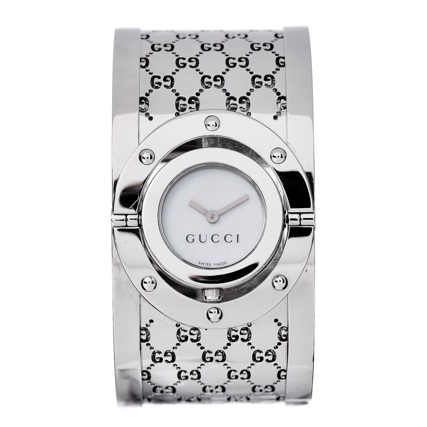 Stainless Steel Mother of Pearl 33mm Twirl Quartz Watch