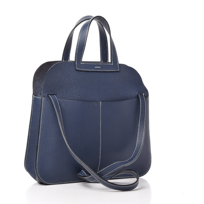 Hermes Taurillon Clemence Halzan 31 GM Bleu Saphir 3 of 10