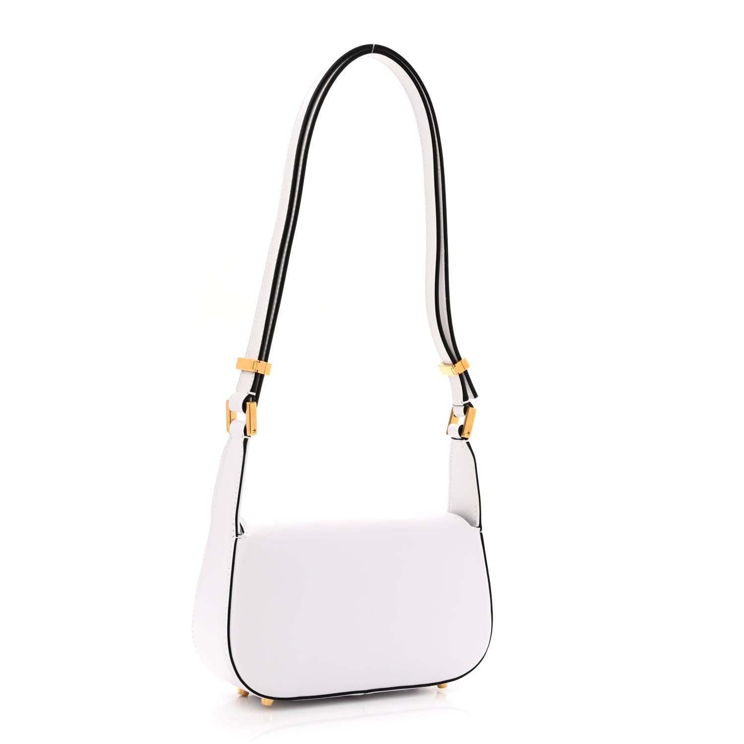Valentino Garavani Calfskin Small Vlogo Chain Shoulder Bag Optic White 3 of 9