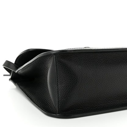 Gucci Pebbled Calfskin Medium Bamboo Daily Flap Shoulder Bag Black 7 of 8