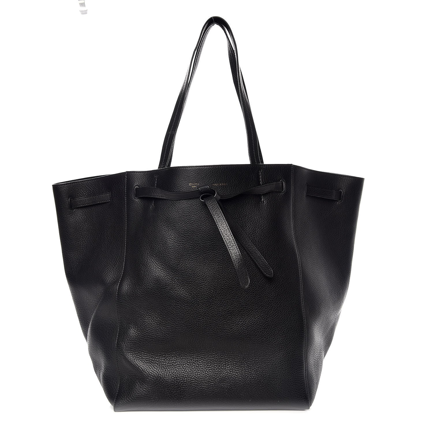 Celine Soft Grained Calfskin Medium Belt Cabas Phantom Black 1 of 15